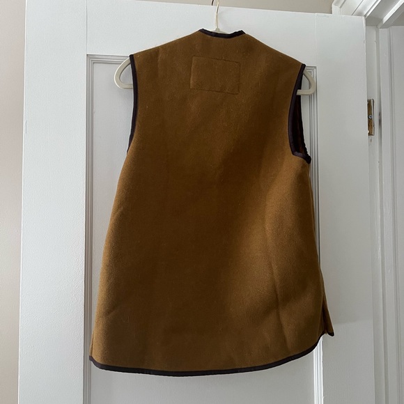 🆕 NWOT Barbour Warm Pile Waistcoat Zip-In Liner Brown - 34 - Picture 6 of 11